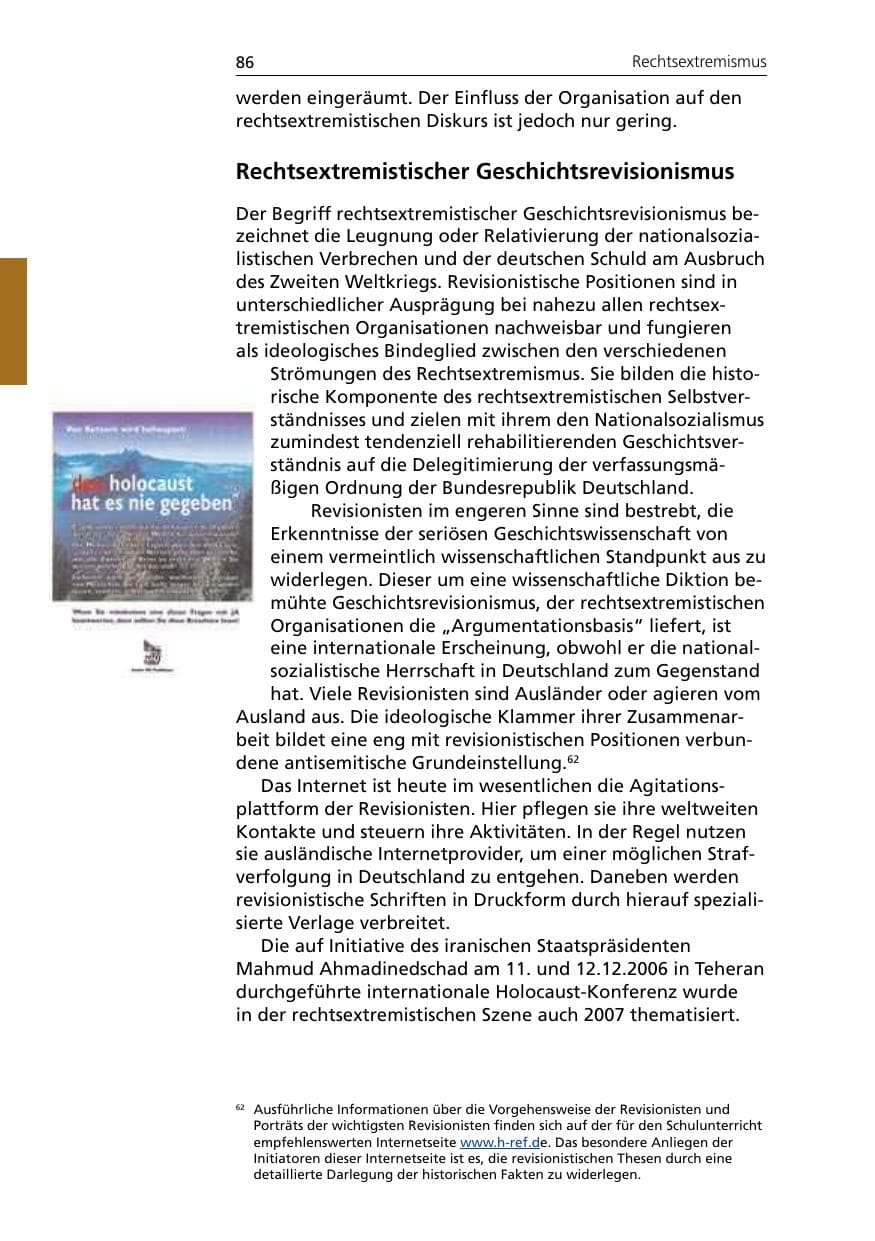 Seite 88 des Verfassungsschutzbericht 2007 Niedersachsen