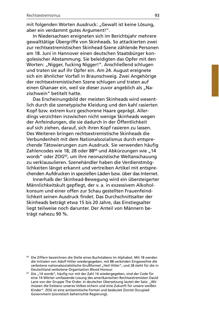Seite 95 des Verfassungsschutzbericht 2007 Niedersachsen