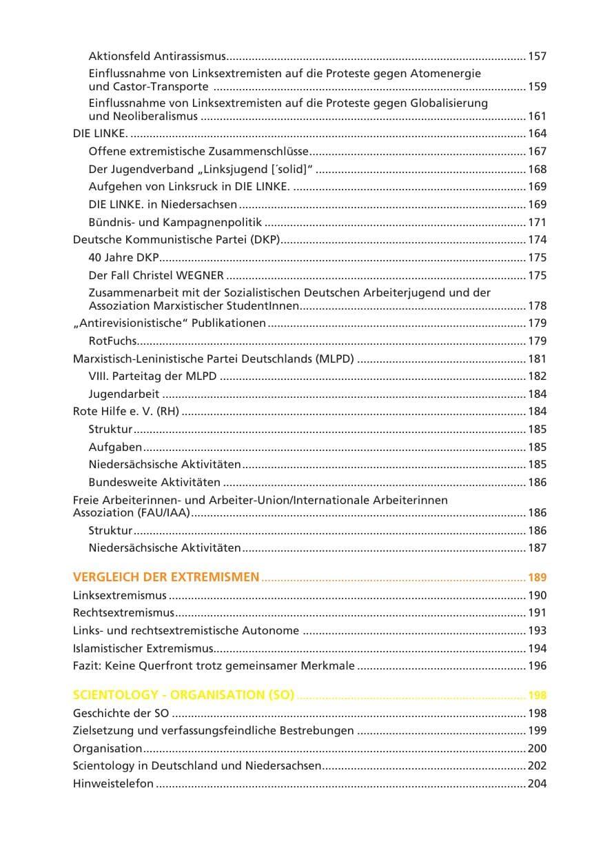 Seite 11 des Verfassungsschutzbericht 2008 Niedersachsen