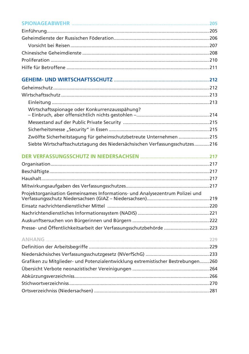 Seite 12 des Verfassungsschutzbericht 2008 Niedersachsen