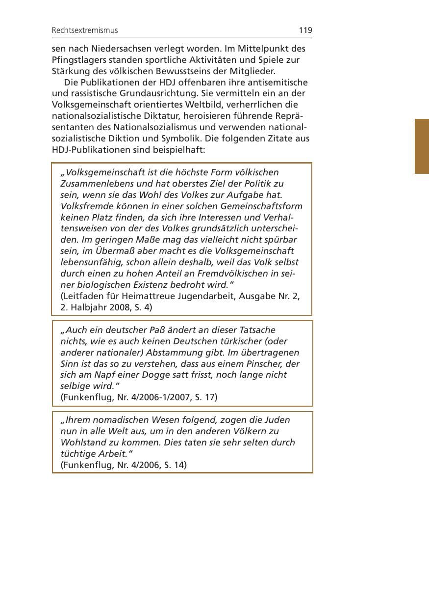 Seite 119 des Verfassungsschutzbericht 2008 Niedersachsen