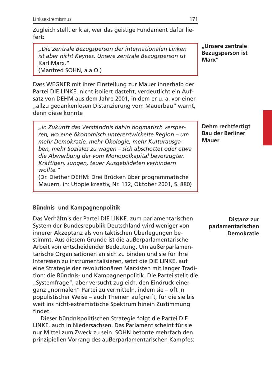 Seite 171 des Verfassungsschutzbericht 2008 Niedersachsen