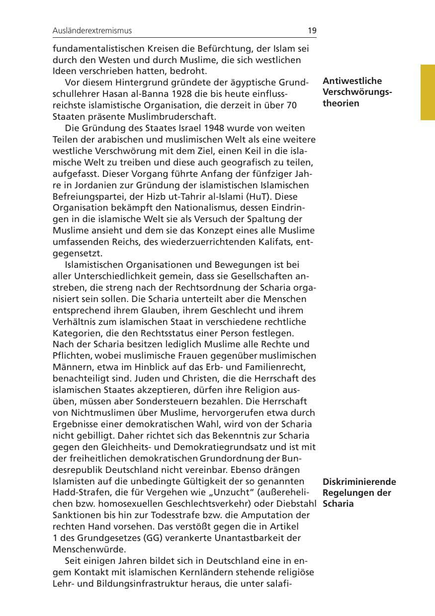 Seite 19 des Verfassungsschutzbericht 2008 Niedersachsen