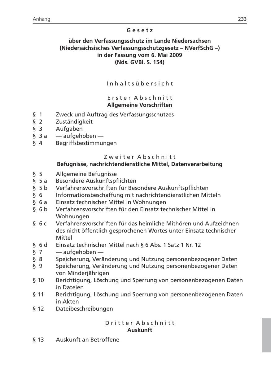 Seite 233 des Verfassungsschutzbericht 2008 Niedersachsen
