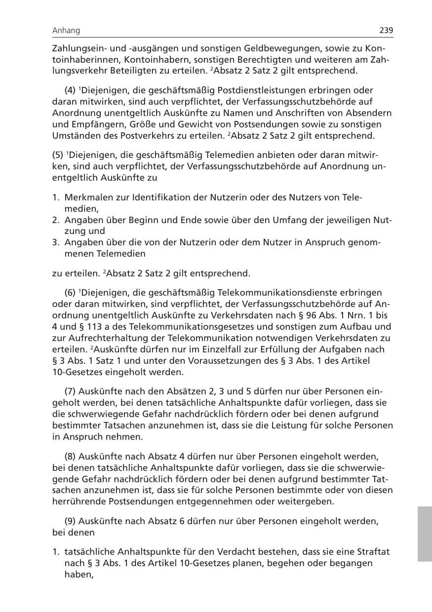 Seite 239 des Verfassungsschutzbericht 2008 Niedersachsen