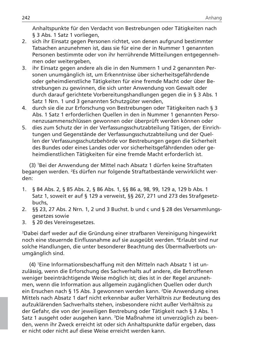 Seite 242 des Verfassungsschutzbericht 2008 Niedersachsen