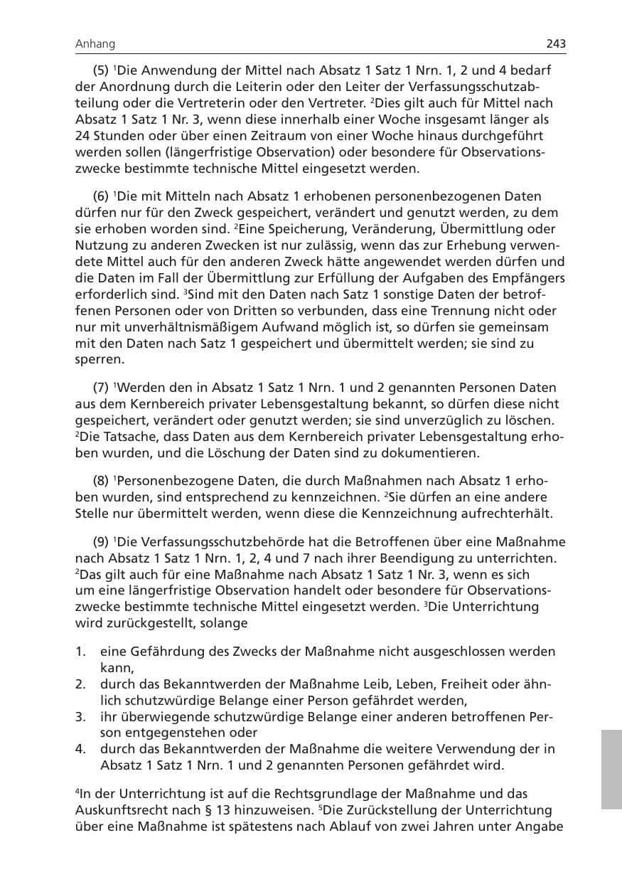 Seite 243 des Verfassungsschutzbericht 2008 Niedersachsen