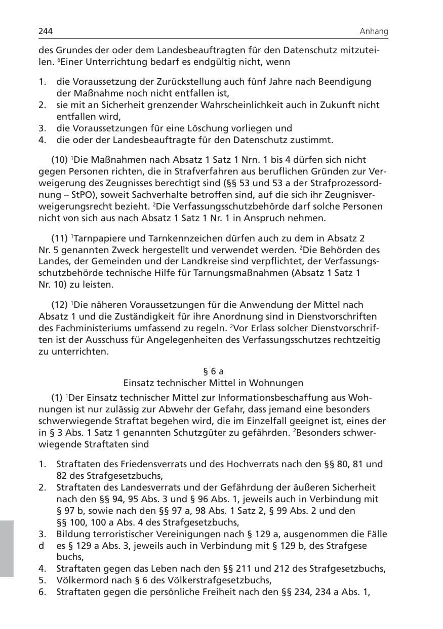 Seite 244 des Verfassungsschutzbericht 2008 Niedersachsen