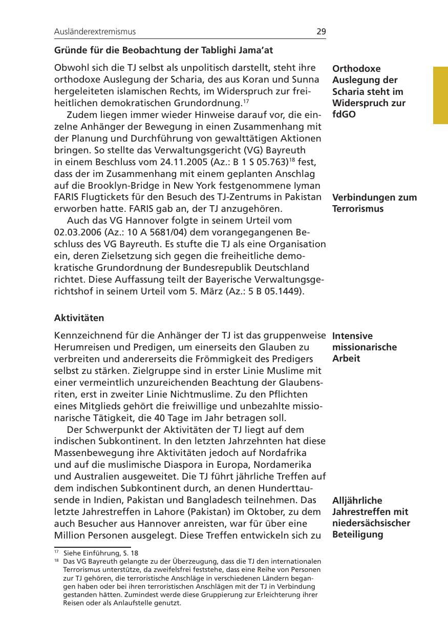 Seite 29 des Verfassungsschutzbericht 2008 Niedersachsen