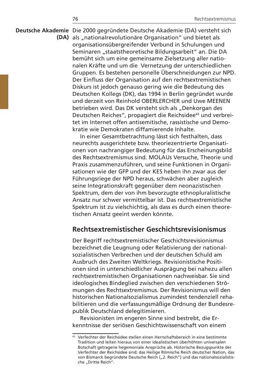Seite 76 des Verfassungsschutzbericht 2008 Niedersachsen