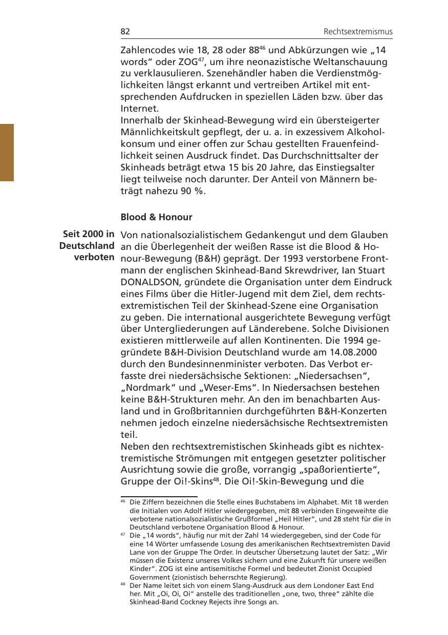 Seite 82 des Verfassungsschutzbericht 2008 Niedersachsen