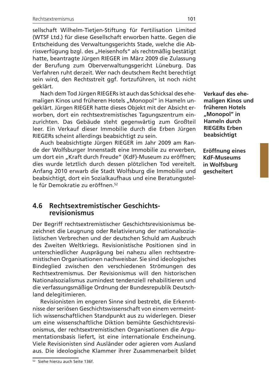Seite 101 des Verfassungsschutzbericht 2009 Niedersachsen