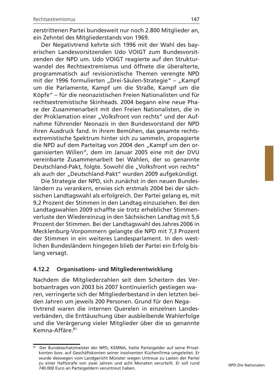 Seite 147 des Verfassungsschutzbericht 2009 Niedersachsen