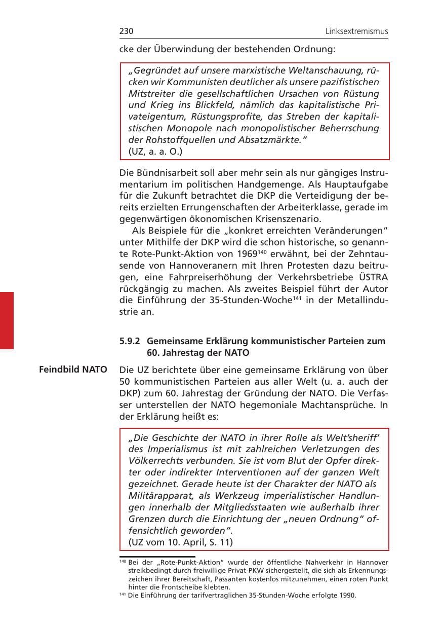 Seite 230 des Verfassungsschutzbericht 2009 Niedersachsen