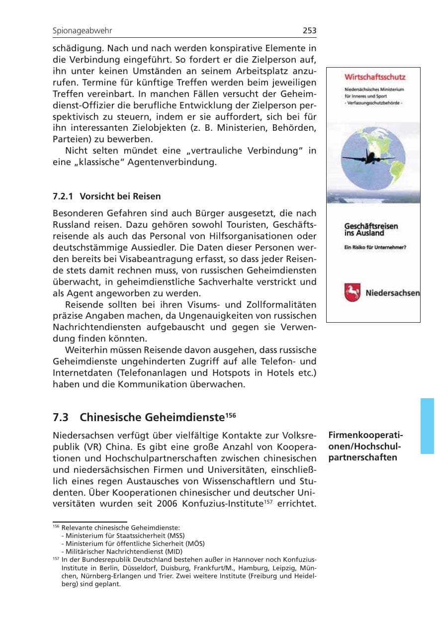 Seite 253 des Verfassungsschutzbericht 2009 Niedersachsen