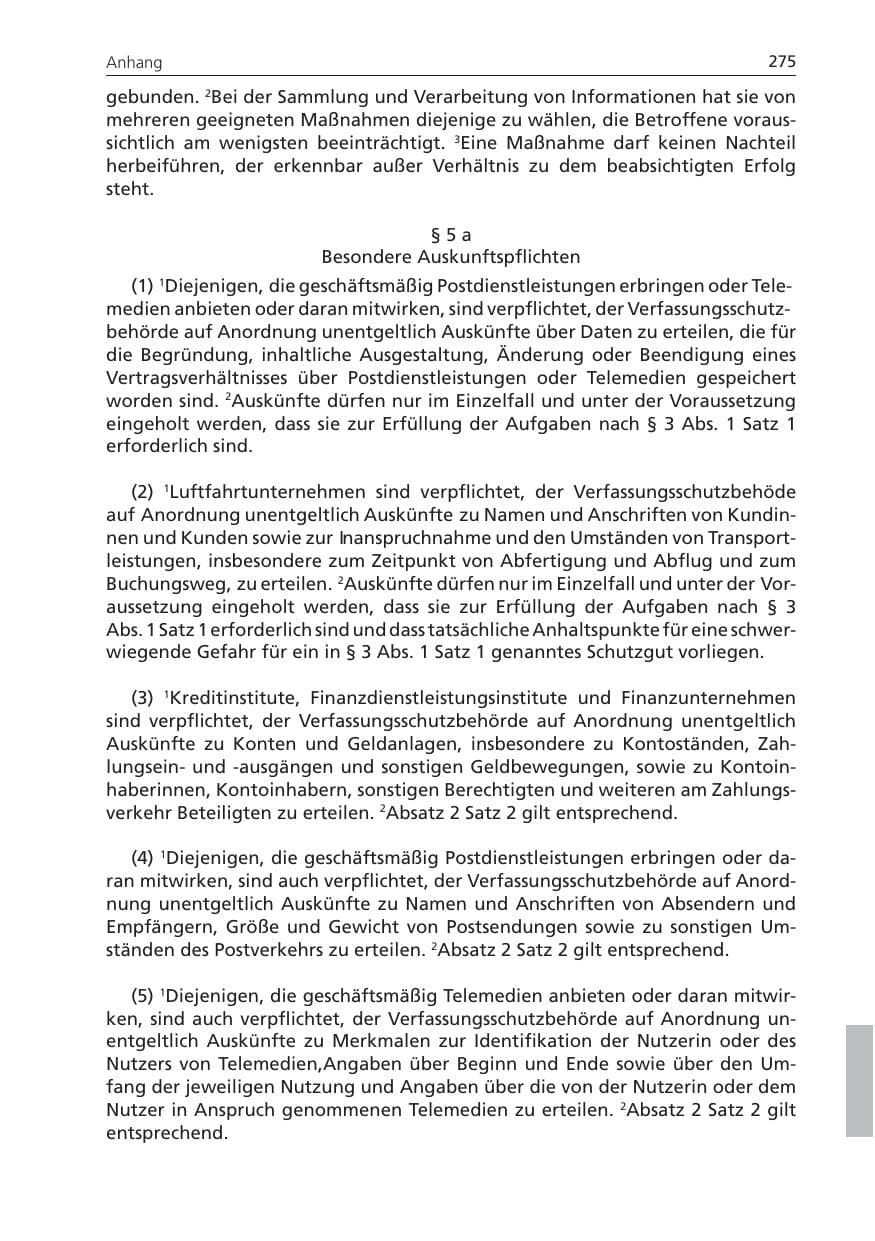 Seite 275 des Verfassungsschutzbericht 2009 Niedersachsen