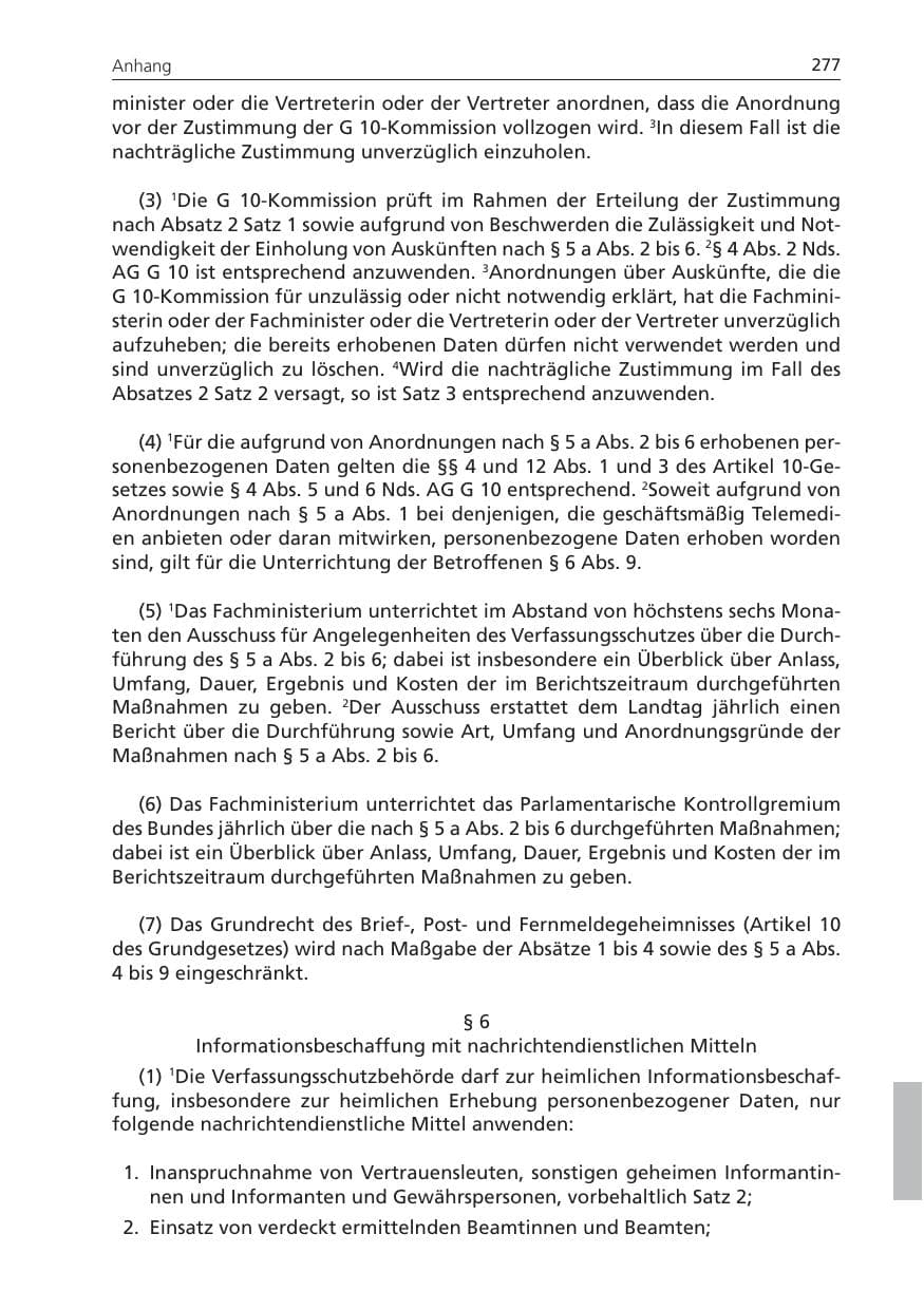 Seite 277 des Verfassungsschutzbericht 2009 Niedersachsen