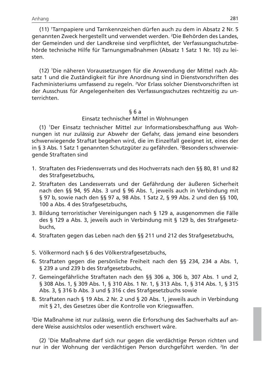 Seite 281 des Verfassungsschutzbericht 2009 Niedersachsen