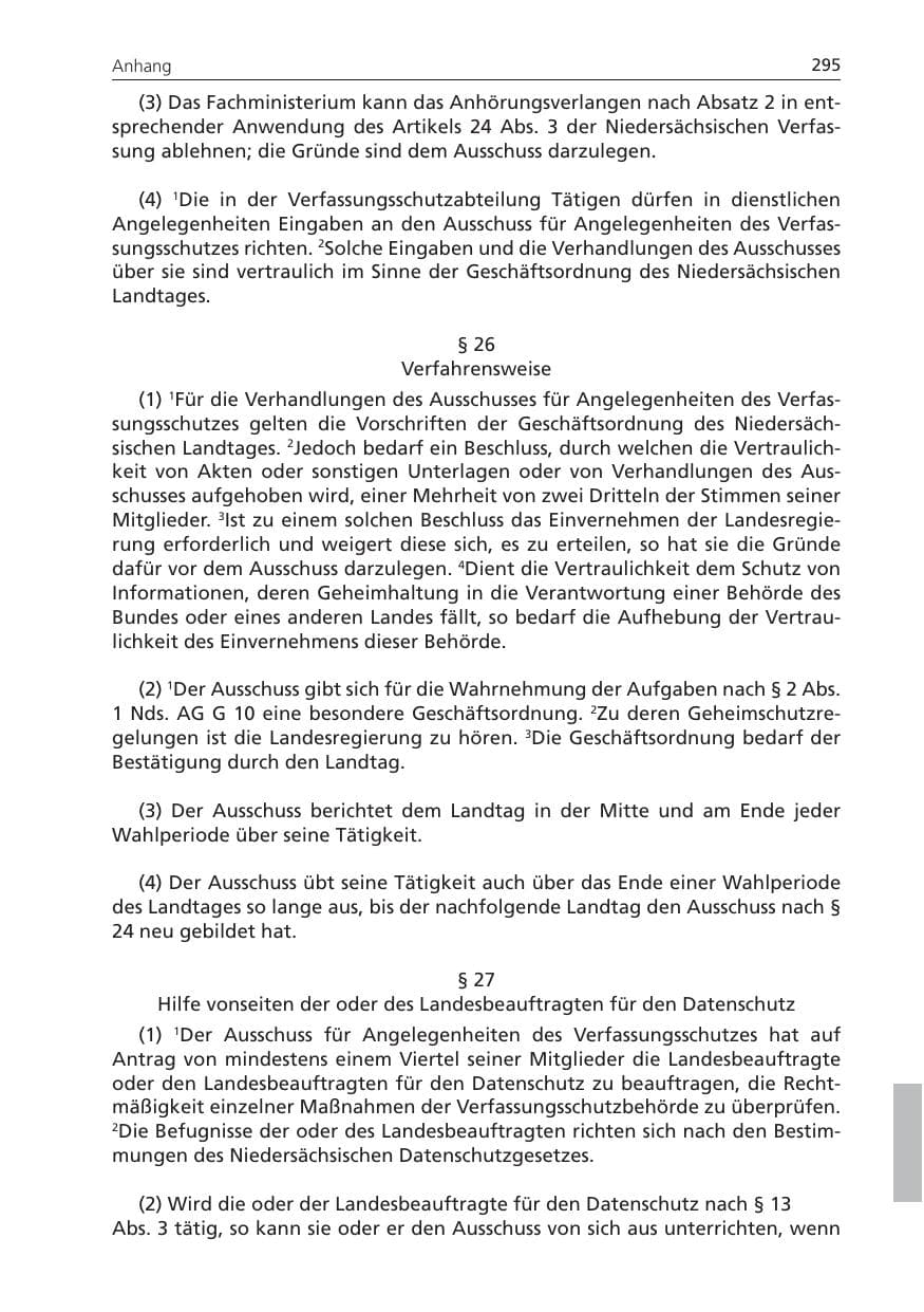 Seite 295 des Verfassungsschutzbericht 2009 Niedersachsen