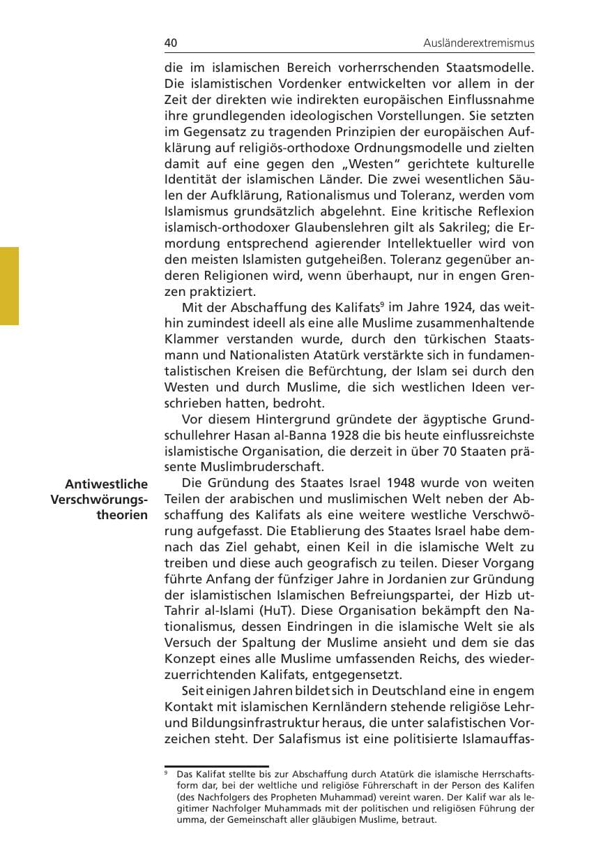 Seite 40 des Verfassungsschutzbericht 2009 Niedersachsen