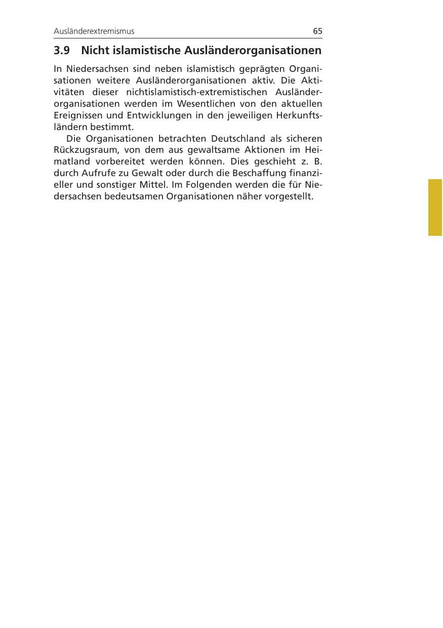 Seite 65 des Verfassungsschutzbericht 2009 Niedersachsen