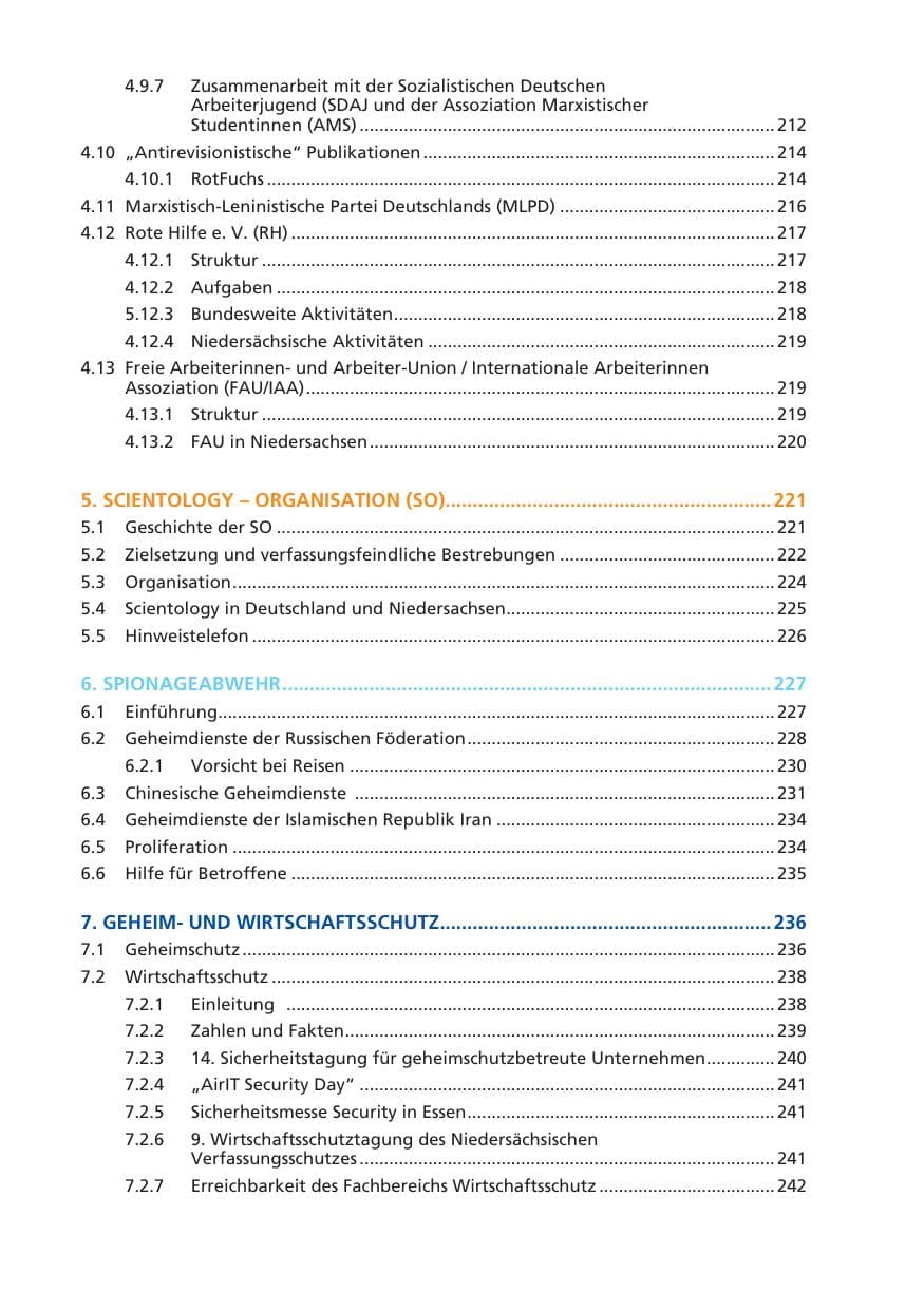 Seite 12 des Verfassungsschutzbericht 2010 Niedersachsen