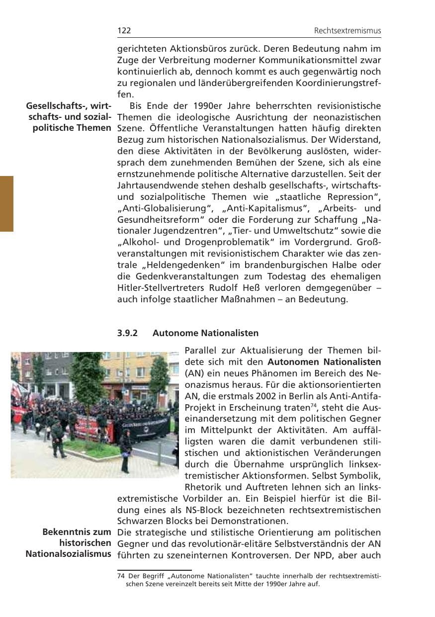 Seite 122 des Verfassungsschutzbericht 2010 Niedersachsen