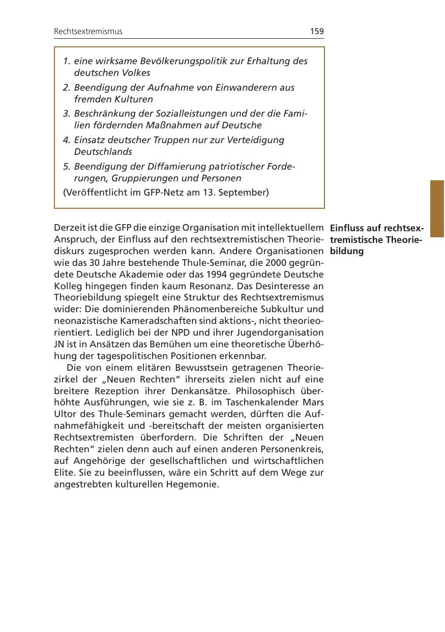 Seite 159 des Verfassungsschutzbericht 2010 Niedersachsen