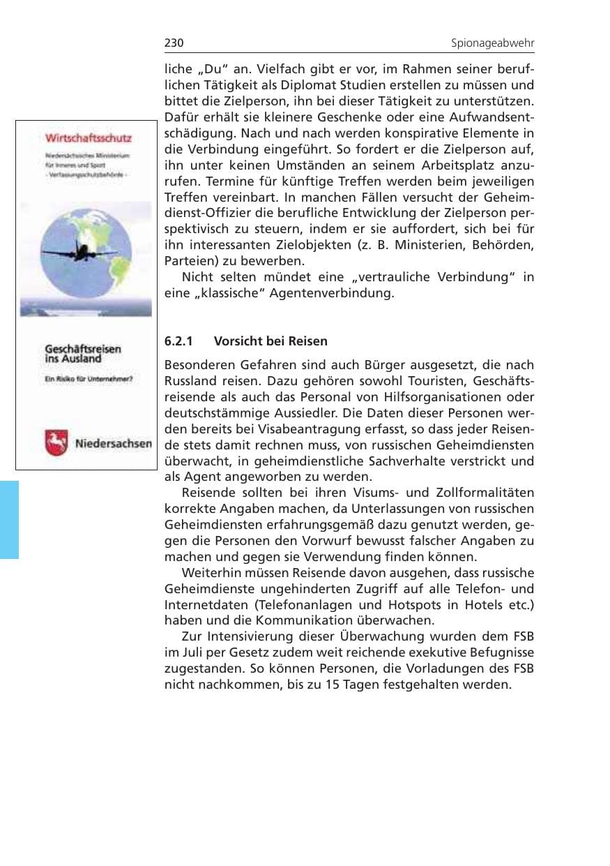 Seite 230 des Verfassungsschutzbericht 2010 Niedersachsen