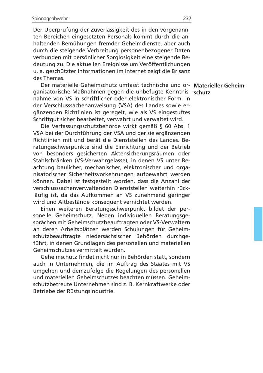 Seite 237 des Verfassungsschutzbericht 2010 Niedersachsen