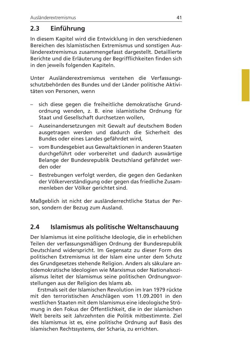 Seite 41 des Verfassungsschutzbericht 2010 Niedersachsen