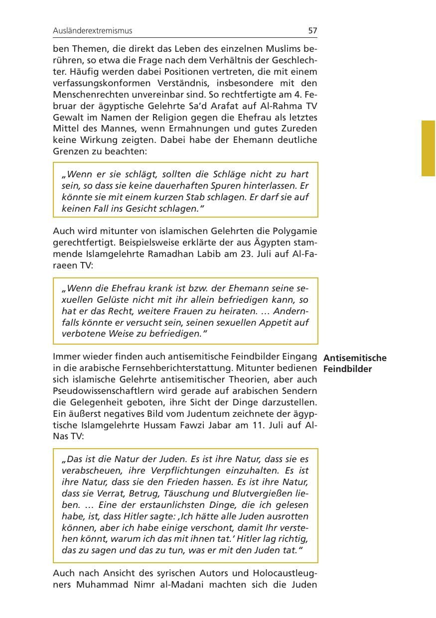 Seite 57 des Verfassungsschutzbericht 2010 Niedersachsen