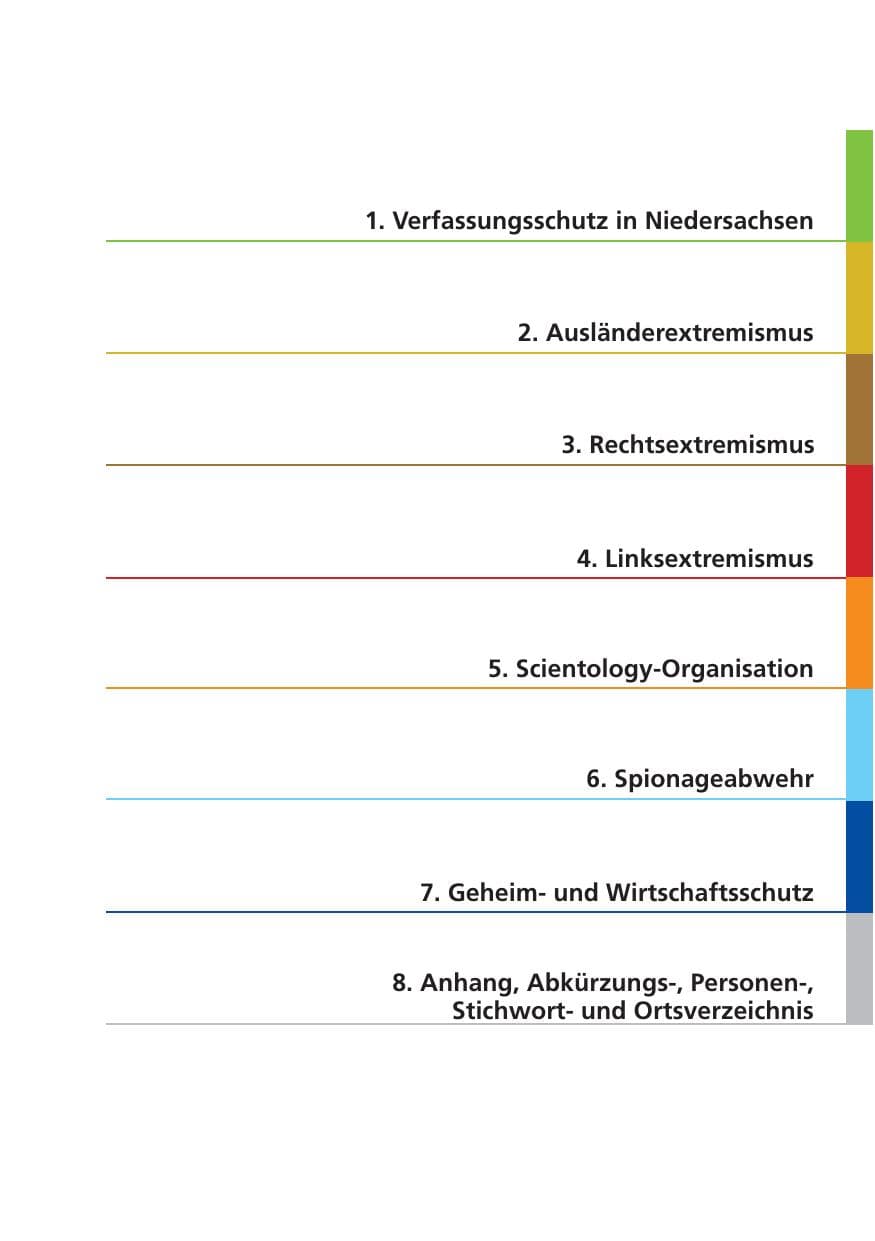 Seite 7 des Verfassungsschutzbericht 2010 Niedersachsen