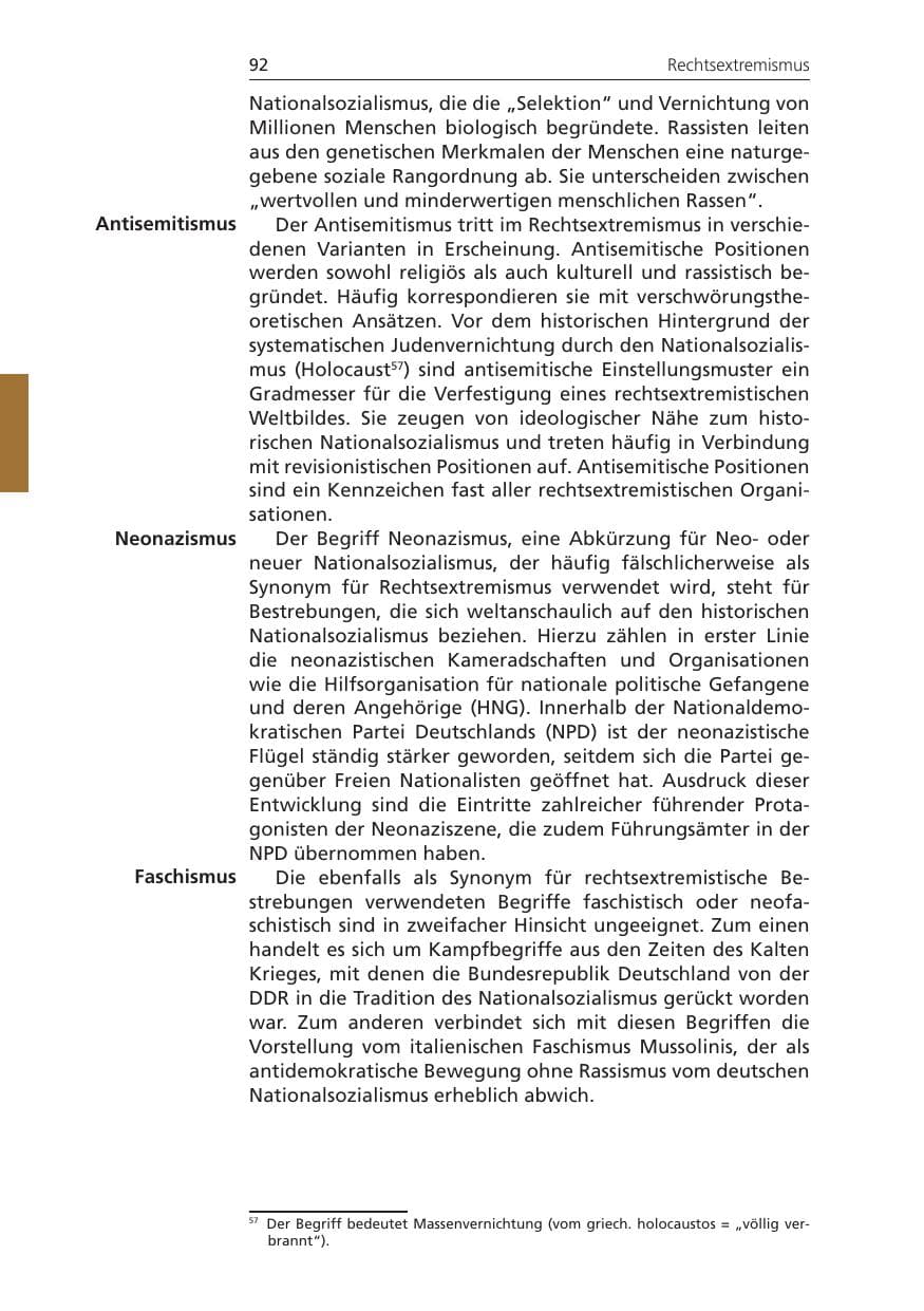 Seite 92 des Verfassungsschutzbericht 2010 Niedersachsen