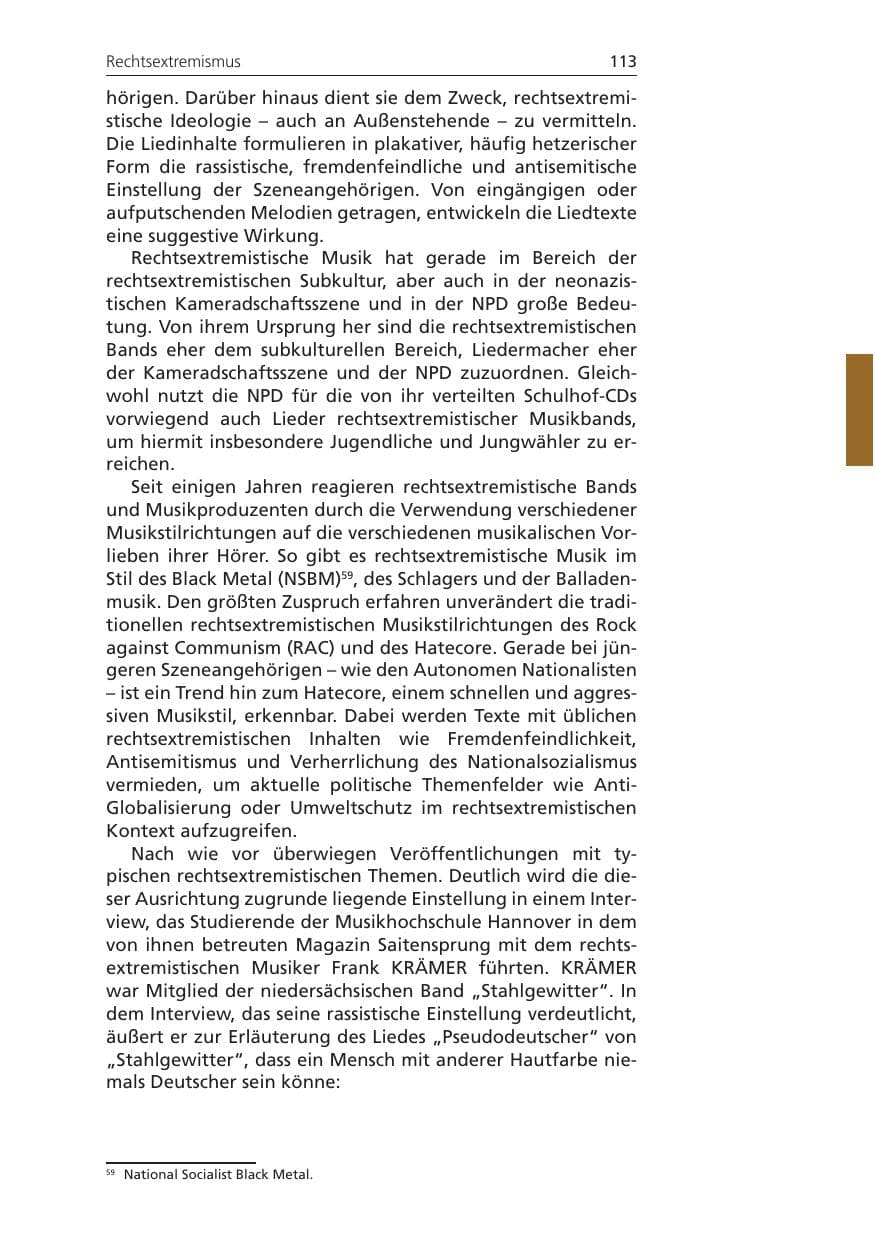 Seite 113 des Verfassungsschutzbericht 2011 Niedersachsen