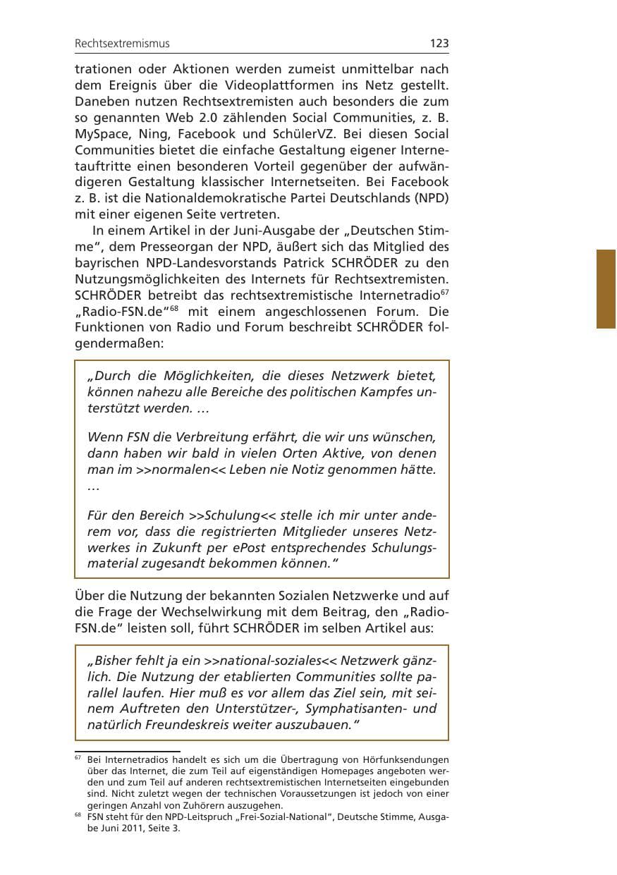 Seite 123 des Verfassungsschutzbericht 2011 Niedersachsen