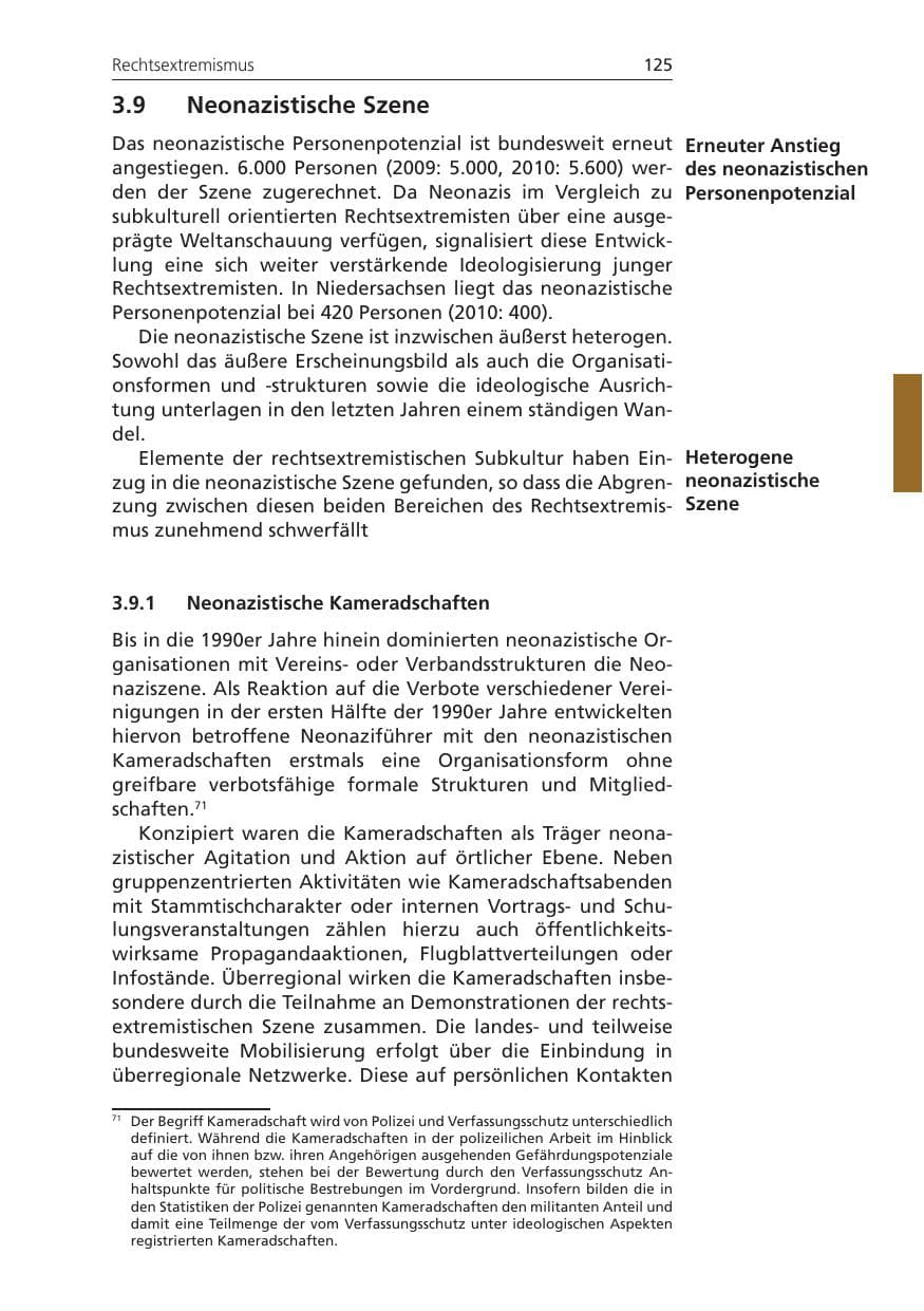 Seite 125 des Verfassungsschutzbericht 2011 Niedersachsen