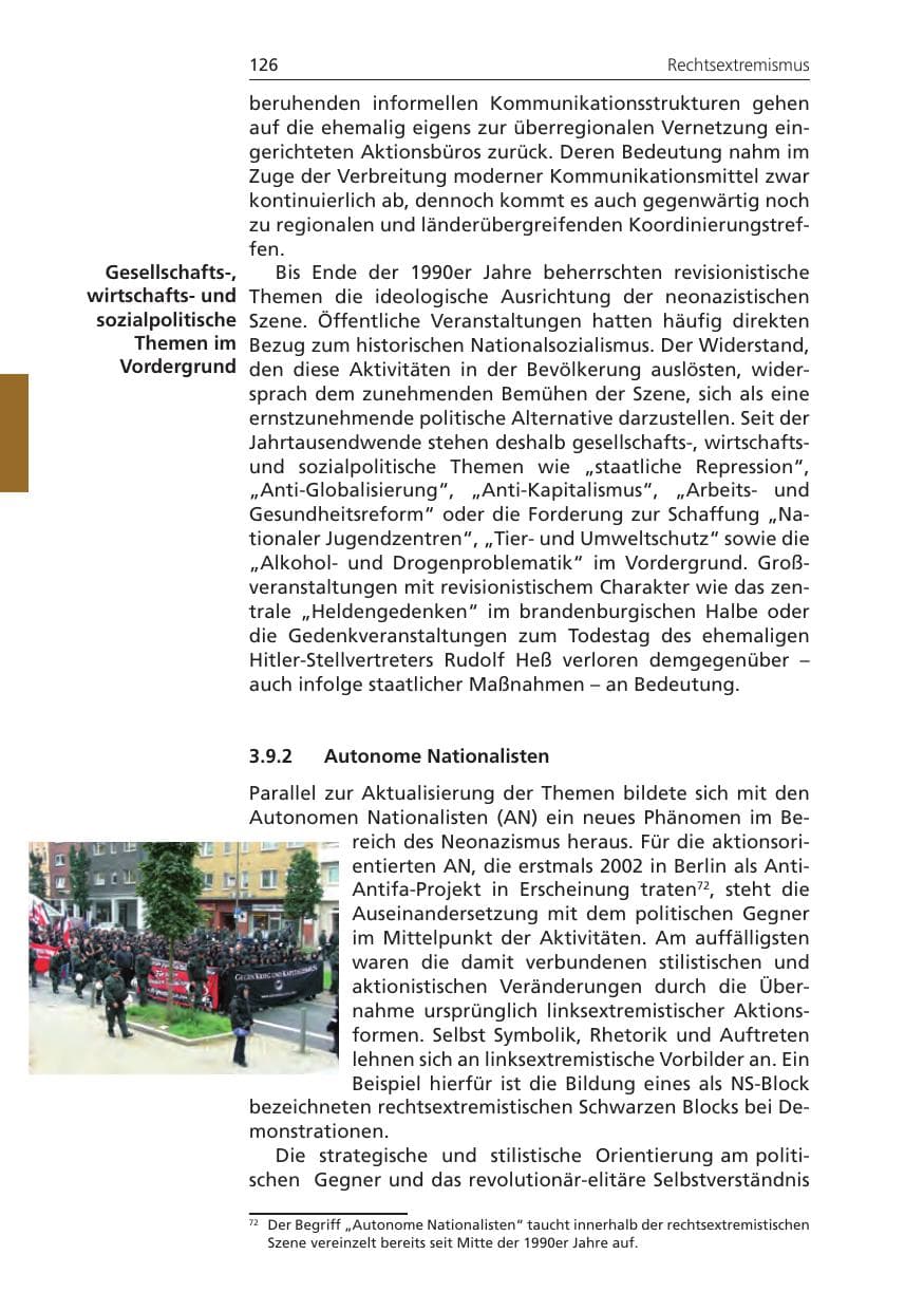 Seite 126 des Verfassungsschutzbericht 2011 Niedersachsen