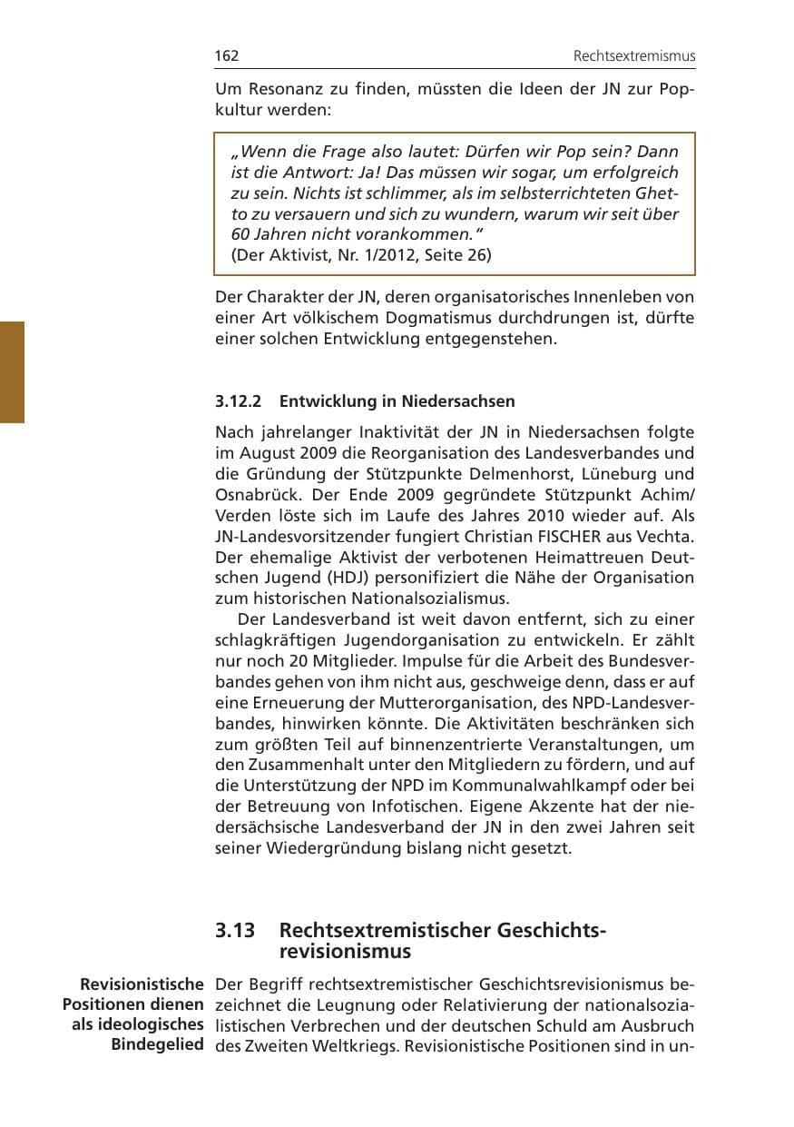 Seite 162 des Verfassungsschutzbericht 2011 Niedersachsen