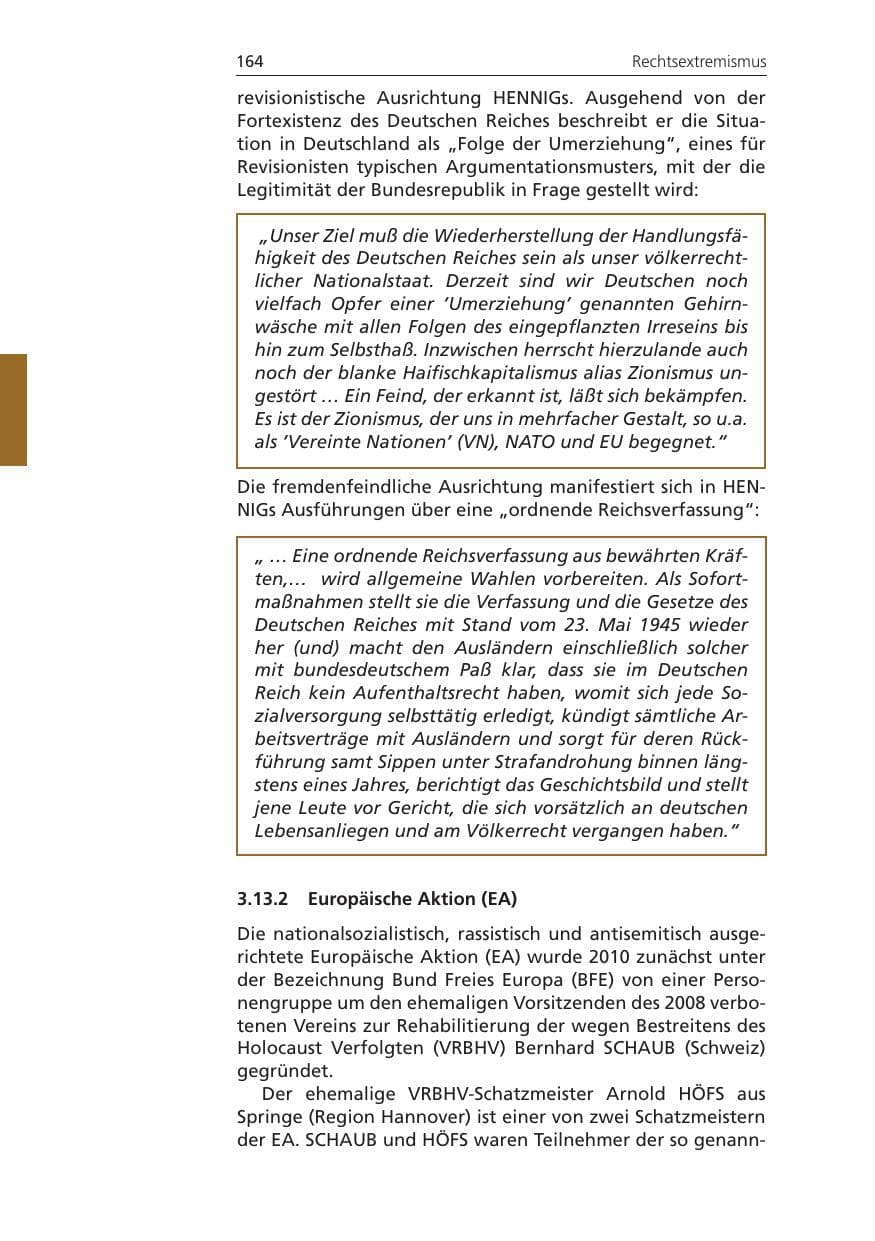 Seite 164 des Verfassungsschutzbericht 2011 Niedersachsen