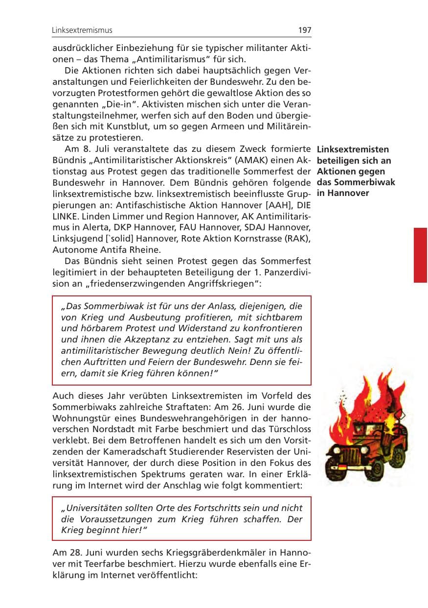 Seite 197 des Verfassungsschutzbericht 2011 Niedersachsen
