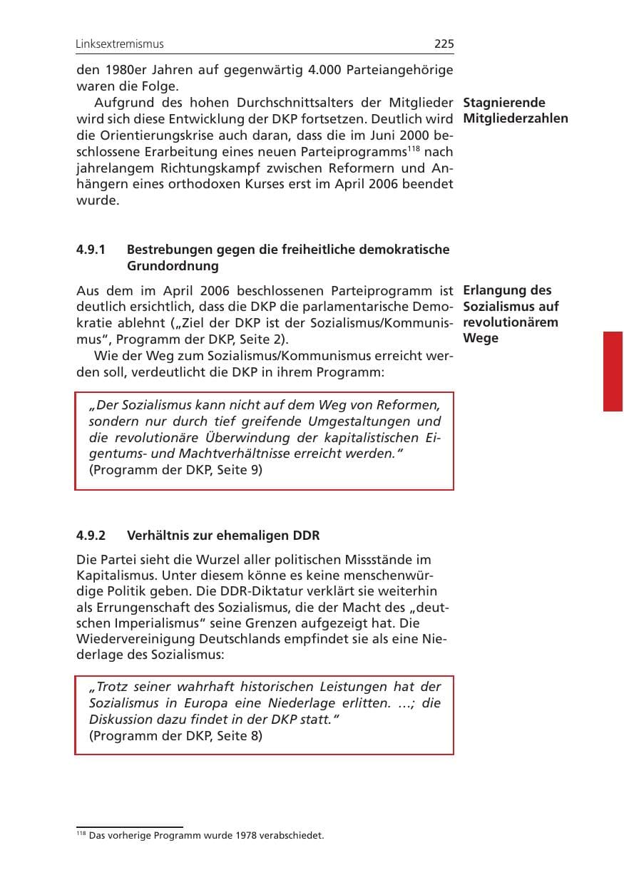 Seite 225 des Verfassungsschutzbericht 2011 Niedersachsen