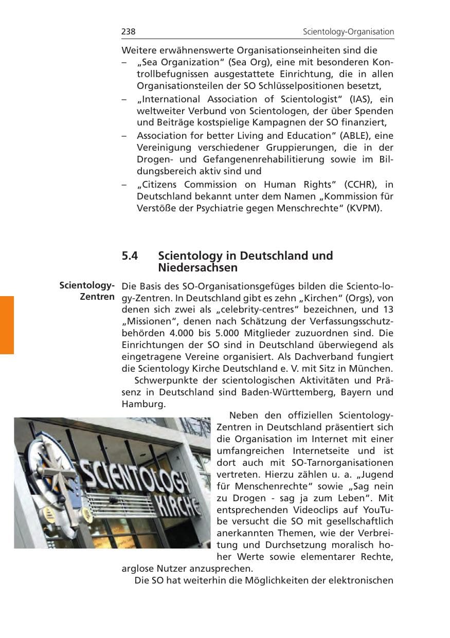 Seite 238 des Verfassungsschutzbericht 2011 Niedersachsen