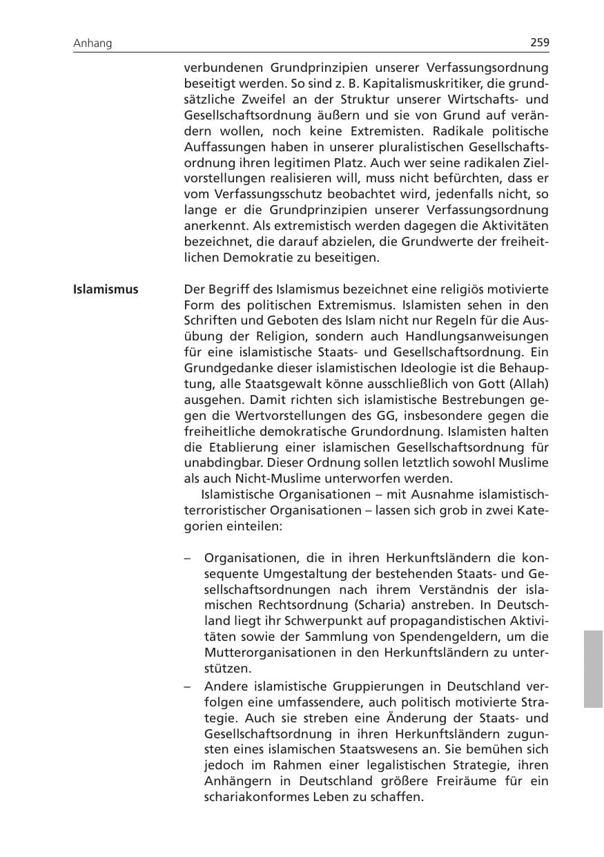 Seite 259 des Verfassungsschutzbericht 2011 Niedersachsen