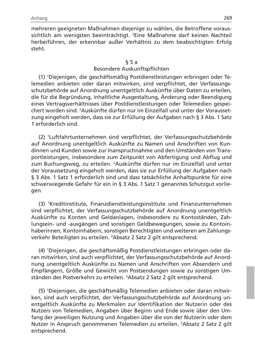 Seite 269 des Verfassungsschutzbericht 2011 Niedersachsen