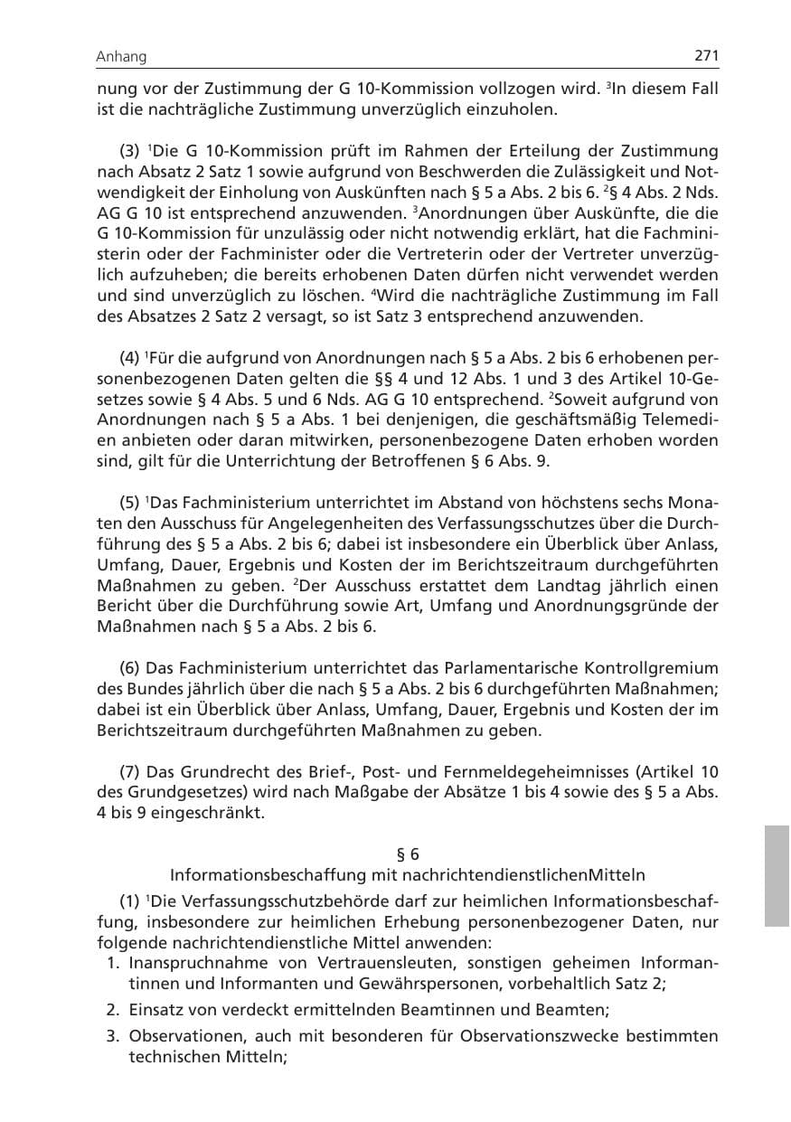 Seite 271 des Verfassungsschutzbericht 2011 Niedersachsen