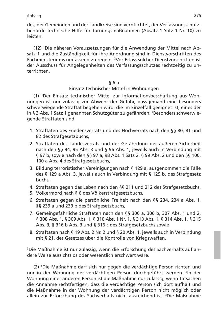 Seite 275 des Verfassungsschutzbericht 2011 Niedersachsen