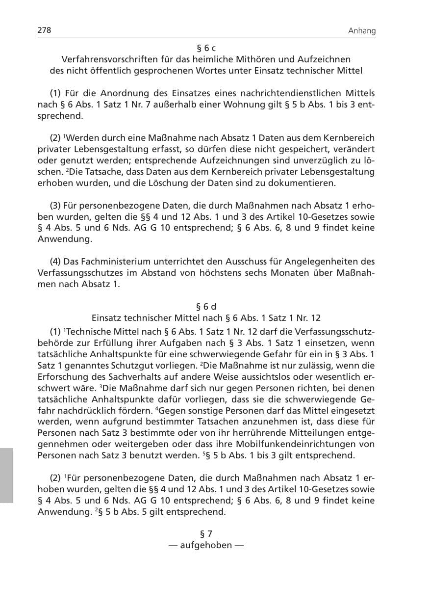Seite 278 des Verfassungsschutzbericht 2011 Niedersachsen