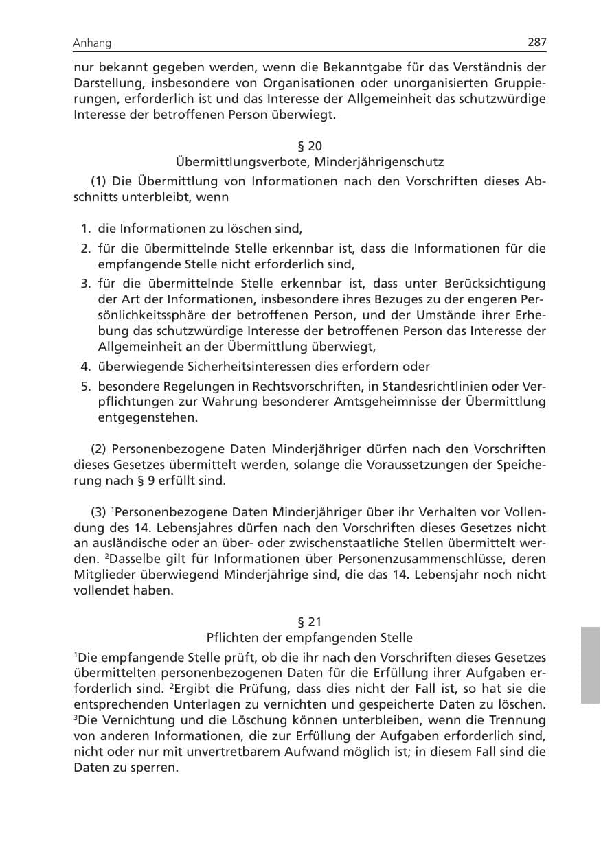 Seite 287 des Verfassungsschutzbericht 2011 Niedersachsen