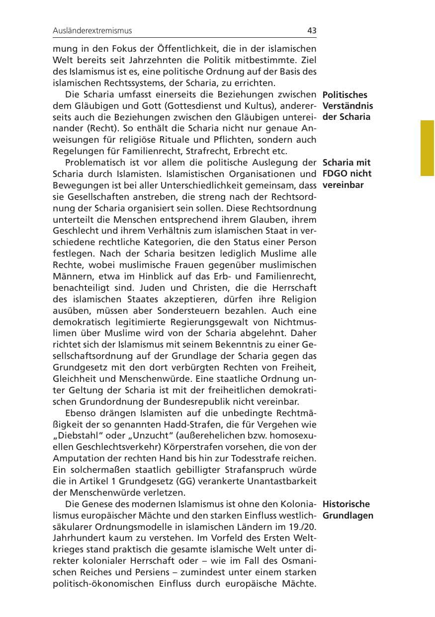 Seite 43 des Verfassungsschutzbericht 2011 Niedersachsen
